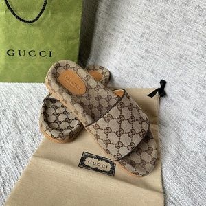 Gucci Canvas Slide Sandal
